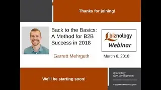 Back to the Basics:  A Method for B2B Success