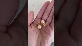 Magnificent natural color pearl stud earrings. #handmadejewelry  #rarepearls #edisonearings