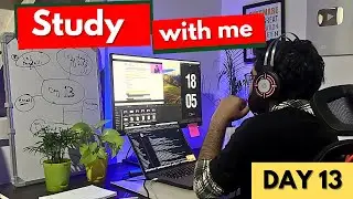 Study with Me | Day 13 | Pomodoro Study Session | No Music | Thunderstorm with Rain