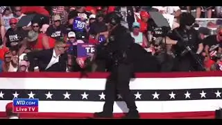 момент покушения на экс-президента США Дональда Трампа попал на видео