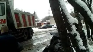Авария: страшный лобовой удар