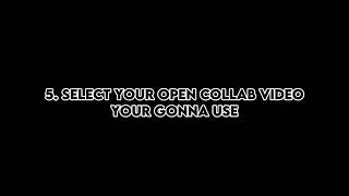 How to make a open collab or submit a open collab