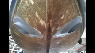 Inbouw Vetus boegschroef in ONJ werkboot.