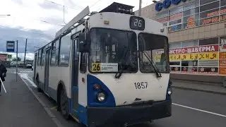 Троллейбус, маршрут №26 ЗиУ-682В [В00] б.1857 (10.09.2020) Санкт-Петербург