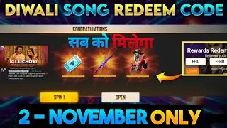 Free Fire Redeem Code Today 2 November | Kill Chori Song Redeem Code Today |FFIC Redeem Code Today