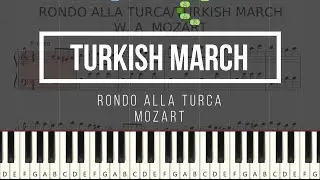 Mozart - Rondo Alla Turca (Turkish March) - Easy Piano
