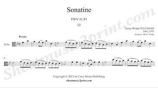 Telemann : Sonatina TWV 41:F1 (3/3 : Presto) - Viola