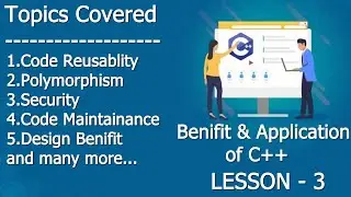 Benefits and applications of oop | Lesson-3 | C++ in hindi | CodeHunger
