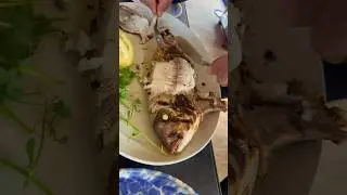 Filleting fish for lunch