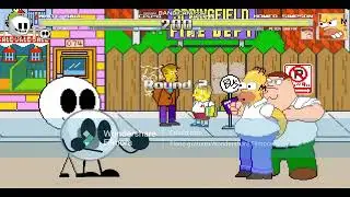 mugen white ball and elyjah vs homer simpson and peter griffin
