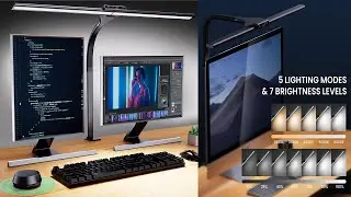 Revamp Your Workspace with ROOTRO Remote Control LED Desk Lamp   Super Bright 23W, Flexible 180° Goo
