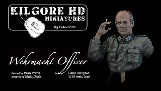 Kilgore HD Miniatures KGF001 Werhmacht Officer 1/10th scale resin Bust
