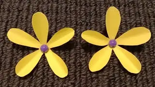 how to make paper flower | paper craft | bunga kertas @harissetianichannel
