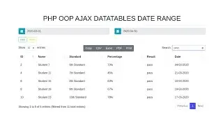 PHP Ajax Datatables Date Range Picker
