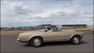 The MercedesBenzClub w113 Pagoda celebrating 60 years at Silverstone Festival doing Parade lap.