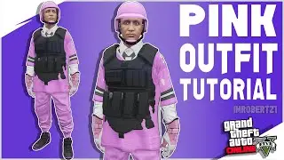 GTA 5 PINK Joggers Black Body Armor Outfit Tutorial Tryhard Pink Jersey Race Gloves GTA 5 Glitches