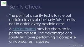 SmokeAndSanityTesting