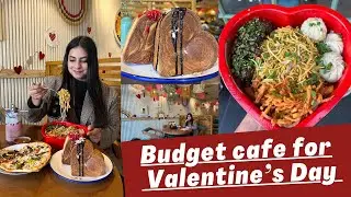 Best mid-budget cafe for Valentines Day in Pitampura| Heart-shaped pizza & croissants #valentinesday