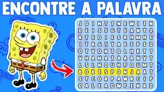 CAÇA PALAVRAS DO BOB ESPONJA COM 3 NÍVEIS DE DIFICULDADE