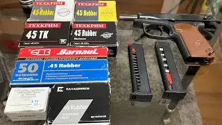 Травм. патроны кал.45 Rubber проверяем на хронографе