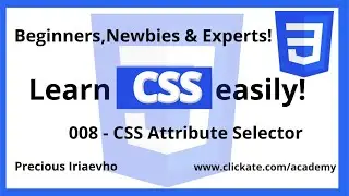 008 - CSS Attribute Selector - CSS Basic to Advanced Tutorial
