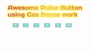 Button Pulse Using Css frame Work And Html(Materialize Css).