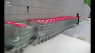 EPIC STUNT  - SHOPPING CART SLIDE  - Easy work sir