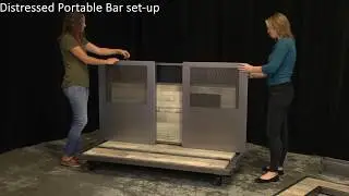 Distressed Portable Bar set up