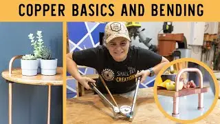 Bending COPPER PIPE basics while making a Side Table and Serving Tray
