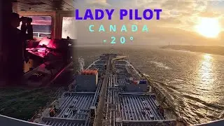 OMG.. Lady Pilot manoeuvre the ship in iceed river. Difficult Job of Merchant Navy