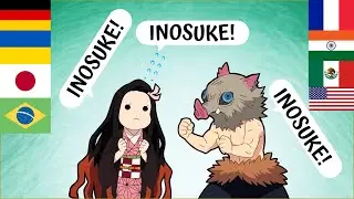 Nezuko is learning to pronounce Inosuke's name in different languages| Demon slayer