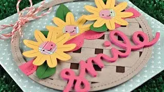 A Smiley Flower Basket Card
