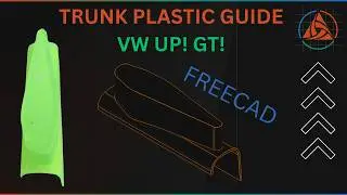 Trunk plastic guide compatible with VW UP! GT! Volkswagen FreeCad PrintYourFix FDM 3D