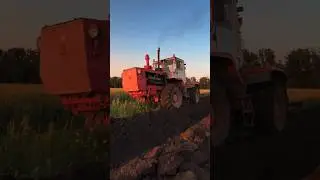 Пахота на тракторе 