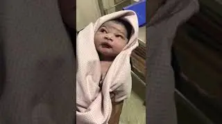 Curious Tishya just after birth..जन्म के few second बाद हमारी जिज्ञासु तिशया..