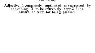 Rapt definition | Rapt meaning