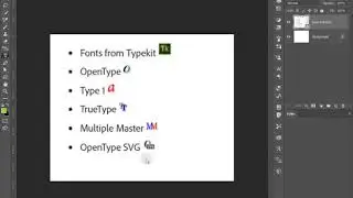 Adobe Photoshop CC - Ֆոնտերի Վահանակ (Fonts Panel) in Armenian