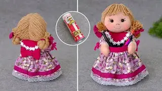 Adorable Organizer Doll with Pringles- THE EASY WAY! Your  Kids will Love it!