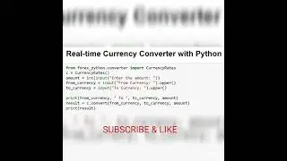 PYTHON CURRENCY CONVERTER $💲💵💰