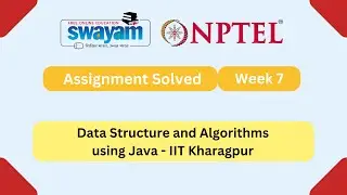 Data Structure And Algorithms Using Java Week 7 || NPTEL ANSWERS | My Swayam | 