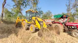 JCB 3dx Loading Mud in Dumper and Tractor | Massey Ferguson Tractor | Mahindra and Swaraj Tractor