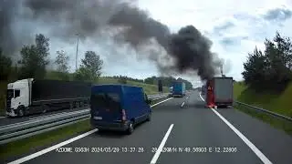 Загорівся причеп в кінці гори