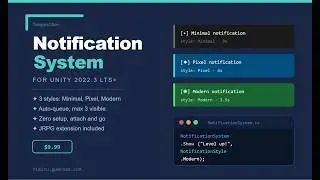 NotificationSystem — Unity Toast Notifications Demo