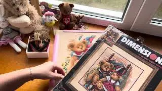 Вишивальні будні з #dimensions s Teddies on quilt  28.01.-08.02.24