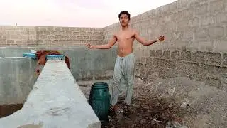 white salwar tubewell swimming cute boy