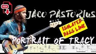 Jaco Pastorius  - Portrait of Tracy (🔴Isolated Bass Tabs | Notation) 