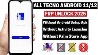 All Tecno Frp Bypass Android 11 | No Apps | No Xshare | No SIM | Google Account Bypass - Without PC