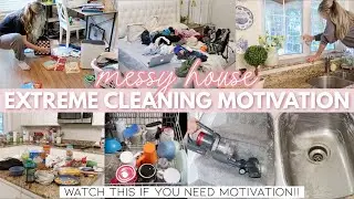 CLEAN WITH ME 2023- EXTREME CLEANING MOTIVATION! REALISTIC MESSY HOUSE CLEANING/ DEEP CLEANING