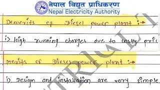 3. merits and demerits of diesel power plant || #नेपाल_विद्युत_प्राधिकरण #nea