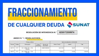 Como solicitar Fraccionamiento de una deuda/multa Sunat 2022 - paso a paso